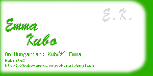 emma kubo business card